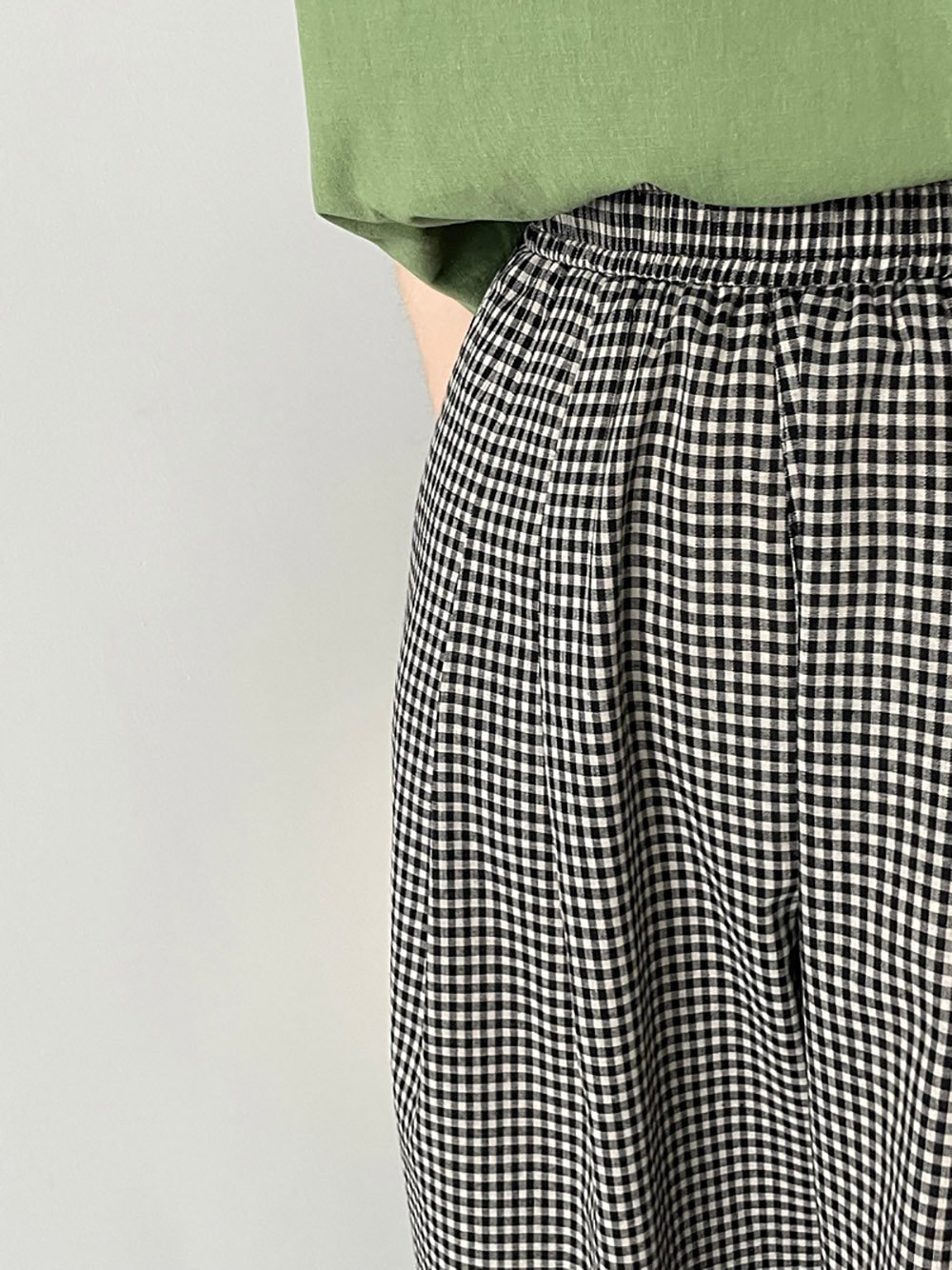 日系文藝風格子寬褲,evaviva,8C-UR7486,日系文藝風格子寬褲,領500,999免運