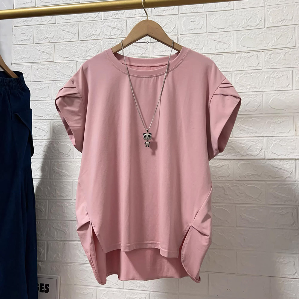 前短後長小開衩上衣,evaviva,8D-OK7060,前短後長小開衩上衣,領500,999免運