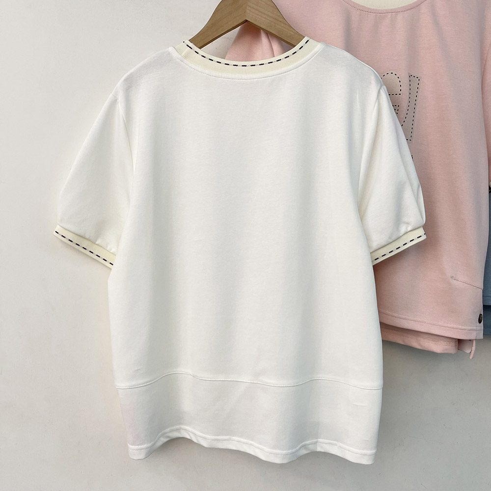 幾何印花虛線邊飾上衣,evaviva,99-AL7478,幾何印花虛線邊飾上衣,領500,999免運