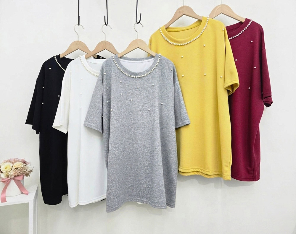 氣質釘珠五分袖上衣,evaviva,99-AV7458,氣質釘珠五分袖上衣,領500,999免運