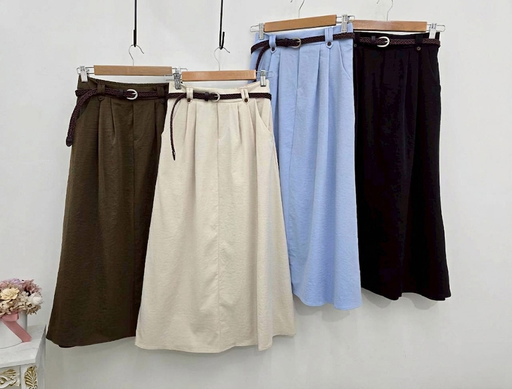 後鬆緊腰輕薄A字長裙,evaviva,99-AV7459,後鬆緊腰輕薄A字長裙,領500,999免運