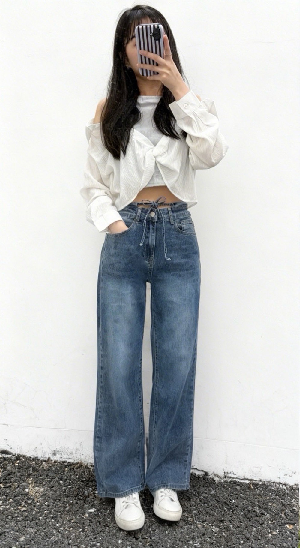 前腰綁帶設計牛仔長褲,evaviva,99-BF7419,前腰綁帶設計牛仔長褲,領500,999免運