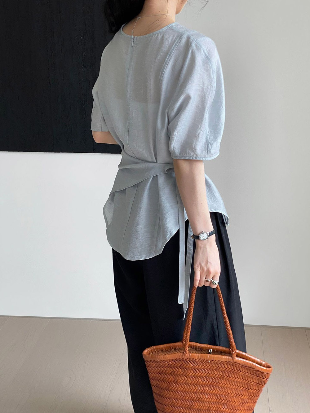 溫柔氣質天絲開衩上衣,evaviva,8C-FB7512,溫柔氣質天絲開衩上衣,領500,999免運