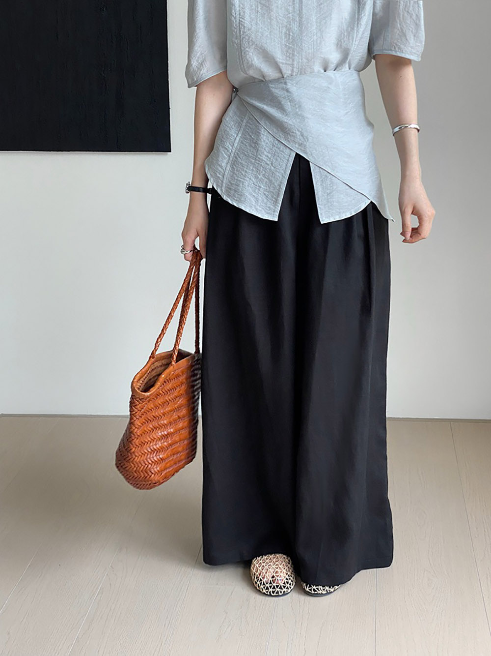 溫柔氣質天絲開衩上衣,evaviva,8C-FB7512,溫柔氣質天絲開衩上衣,領500,999免運