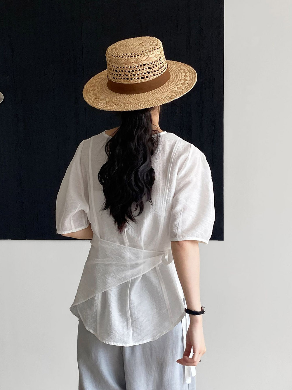 溫柔氣質天絲開衩上衣,evaviva,8C-FB7512,溫柔氣質天絲開衩上衣,領500,999免運