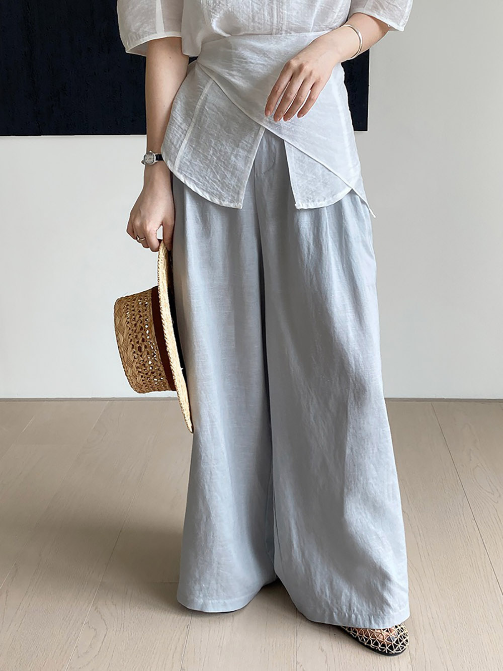 溫柔氣質天絲開衩上衣,evaviva,8C-FB7512,溫柔氣質天絲開衩上衣,領500,999免運