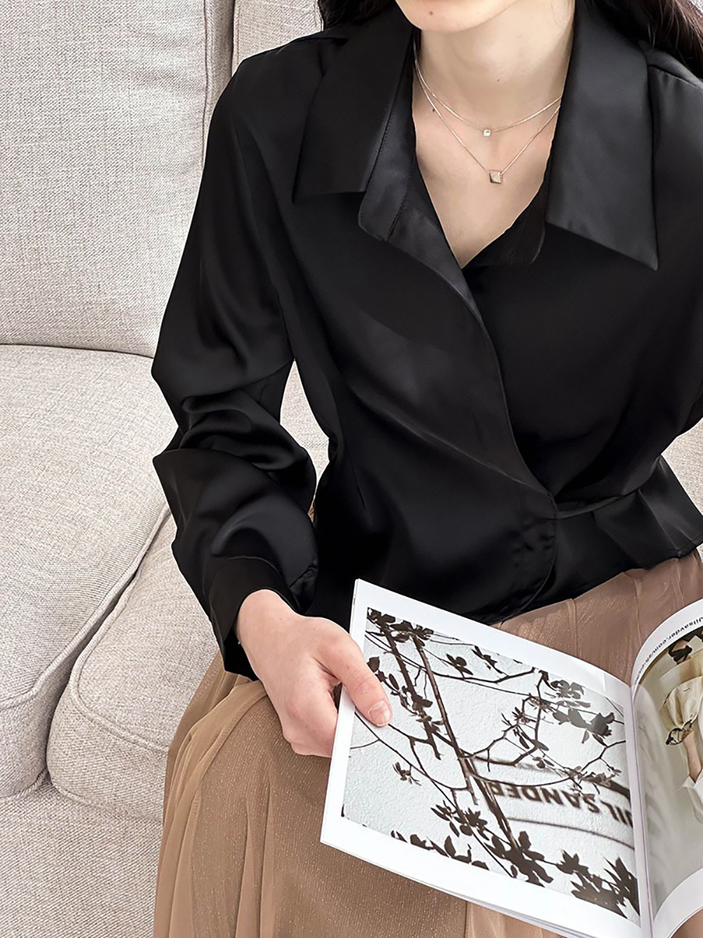 綁帶不規則設計襯衫,evaviva,8C-GW7513,綁帶不規則設計襯衫,領500,999免運