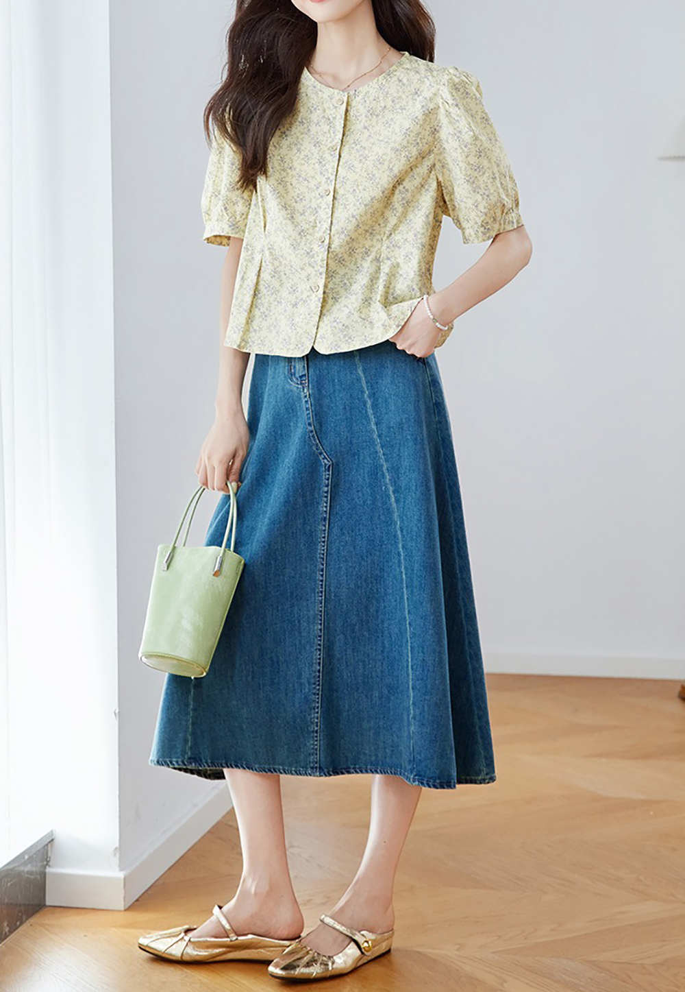 田園風小碎花圓領襯衫,evaviva,8C-HV7521,田園風小碎花圓領襯衫,領500,999免運