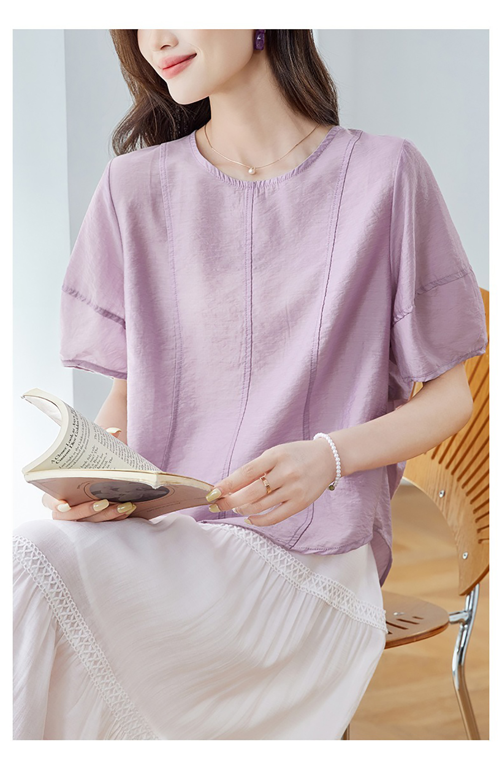 後綁帶輕薄天絲襯衫,evaviva,8C-HV7524,後綁帶輕薄天絲襯衫,領500,999免運