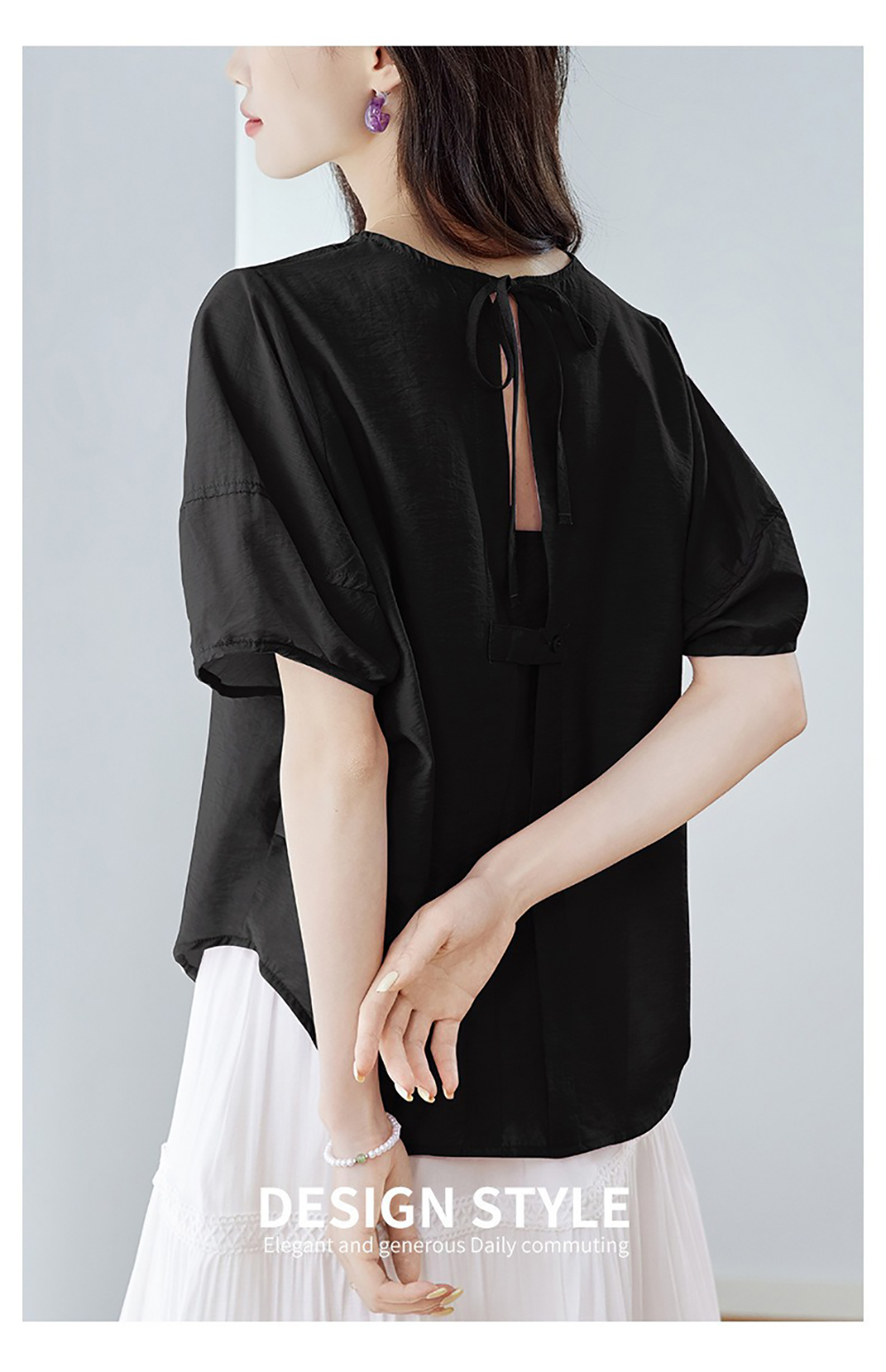 後綁帶輕薄天絲襯衫,evaviva,8C-HV7524,後綁帶輕薄天絲襯衫,領500,999免運