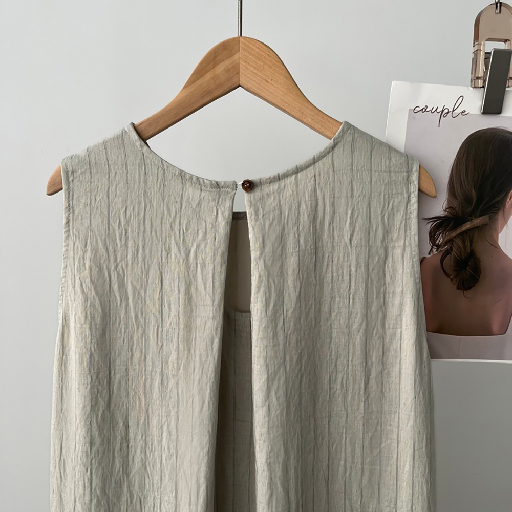 圓領條紋背心長洋裝,evaviva,8C-UR7516,圓領條紋背心長洋裝,周新品優惠,NEWARRIVAL