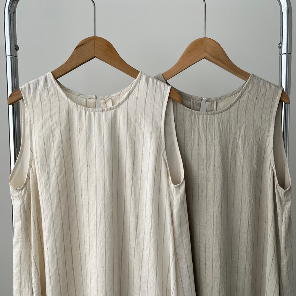 圓領條紋背心長洋裝,evaviva,8C-UR7516,圓領條紋背心長洋裝,周新品優惠,NEWARRIVAL