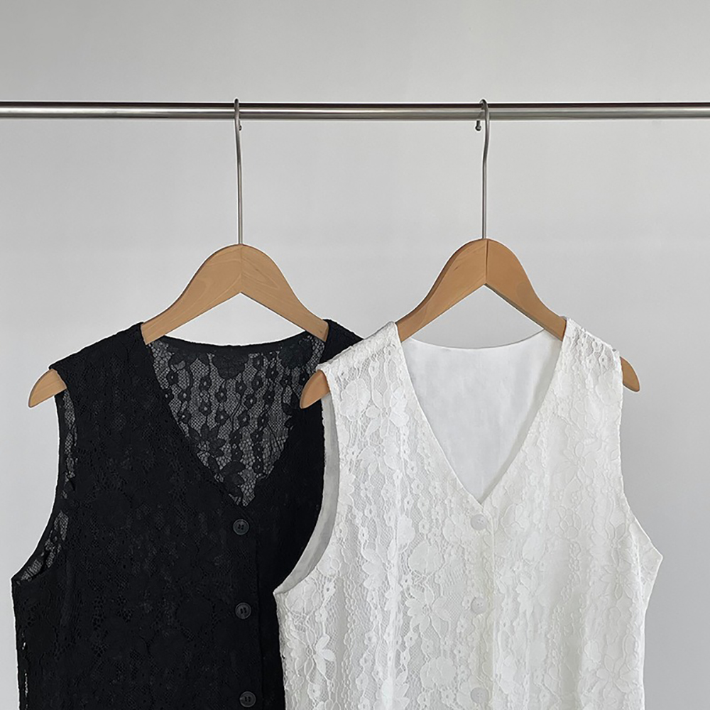 不規則蕾絲拼接背心,evaviva,8C-UR7518,不規則蕾絲拼接背心,周新品優惠,NEWARRIVAL