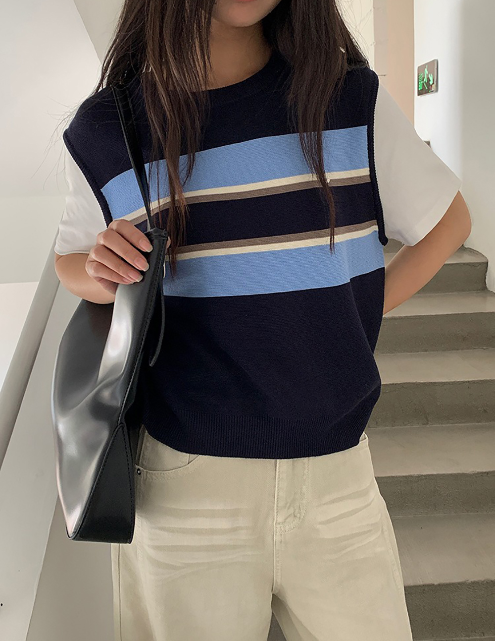 撞色假兩件針織上衣,evaviva,XR-ZA09204,撞色假兩件針織上衣,周新品優惠,NEWARRIVAL