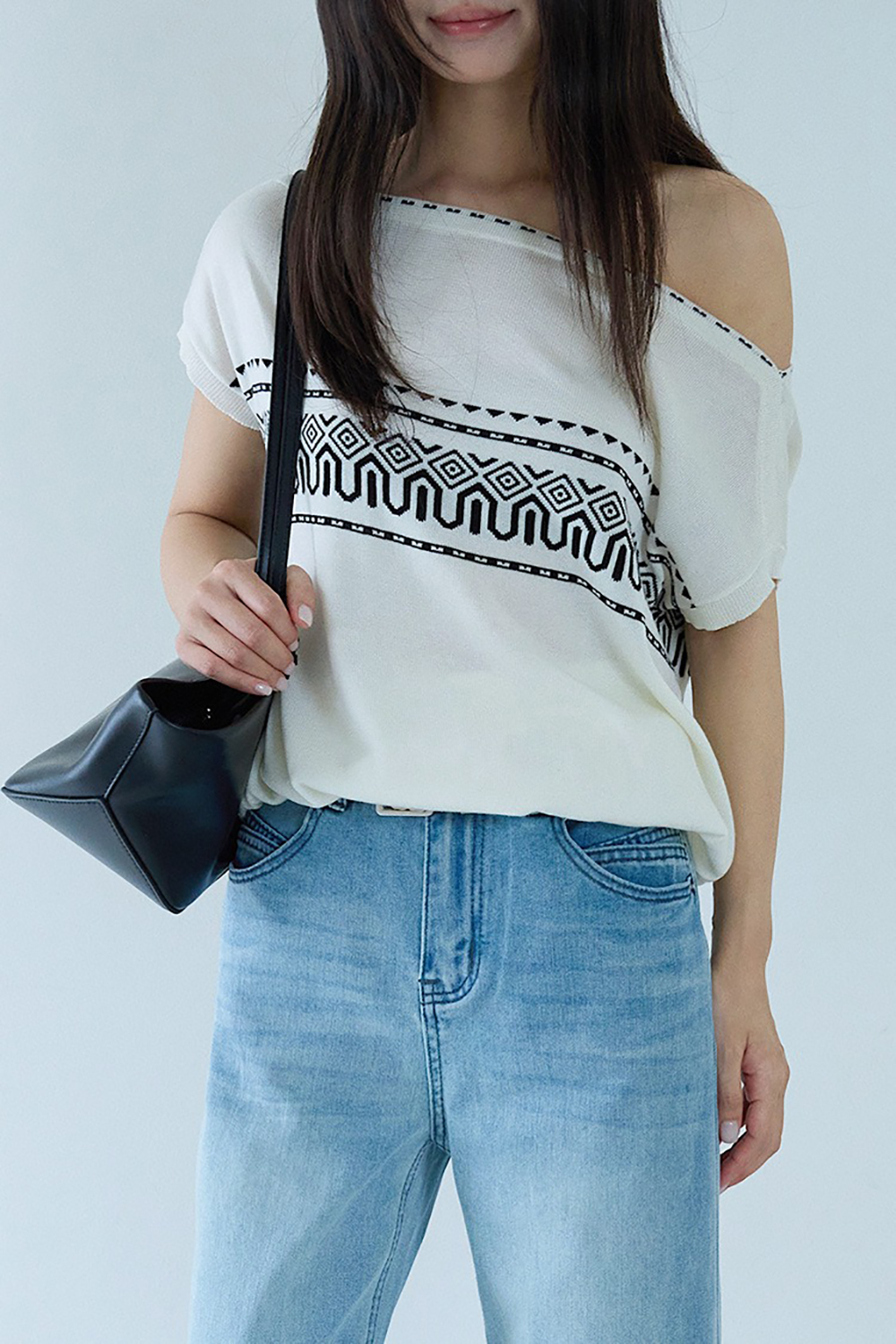 緹花紋露肩針織上衣,evaviva,XR-ZA09205,緹花紋露肩針織上衣,領500,999免運