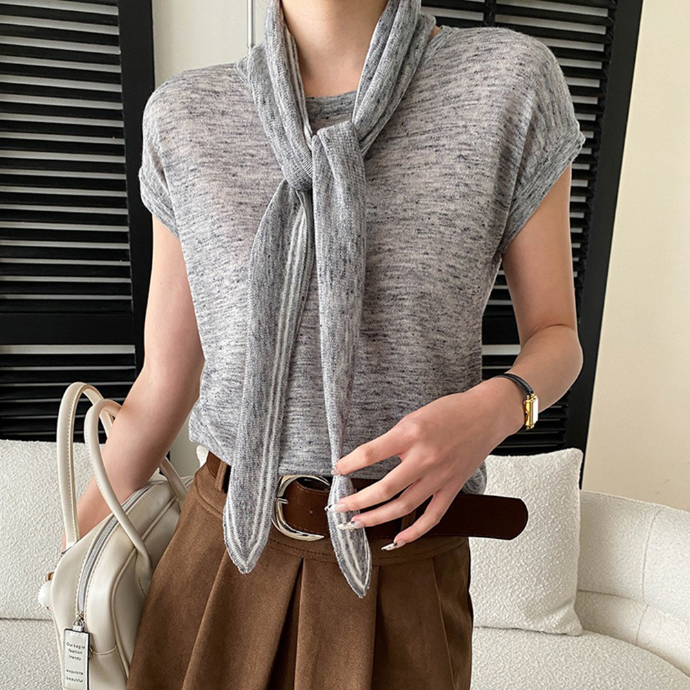 簡約披肩短袖針織上衣,evaviva,4N-ZA09209,簡約披肩短袖針織上衣,領500,999免運