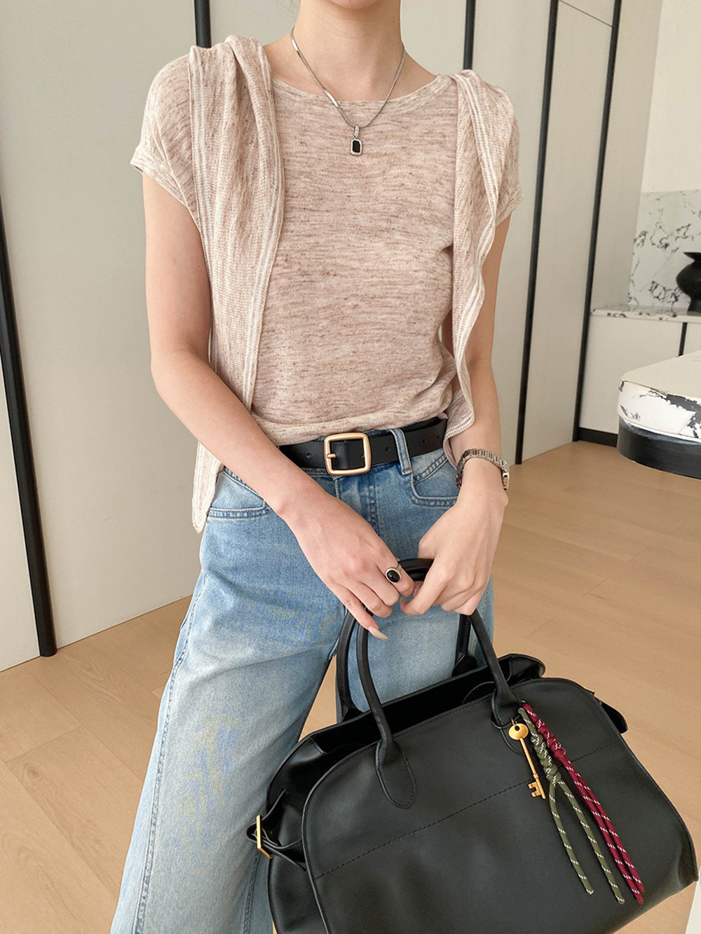 簡約披肩短袖針織上衣,evaviva,4N-ZA09209,簡約披肩短袖針織上衣,領500,999免運