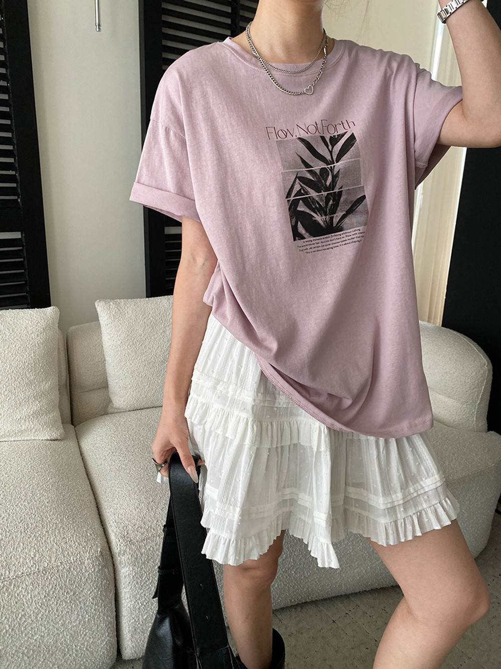 復古氛圍感印花上衣,evaviva,4N-ZA09216,復古氛圍感印花上衣,領500,999免運