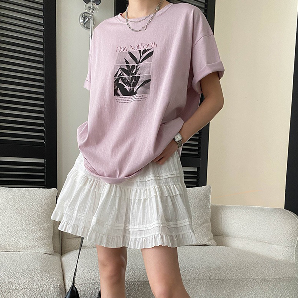 復古氛圍感印花上衣
