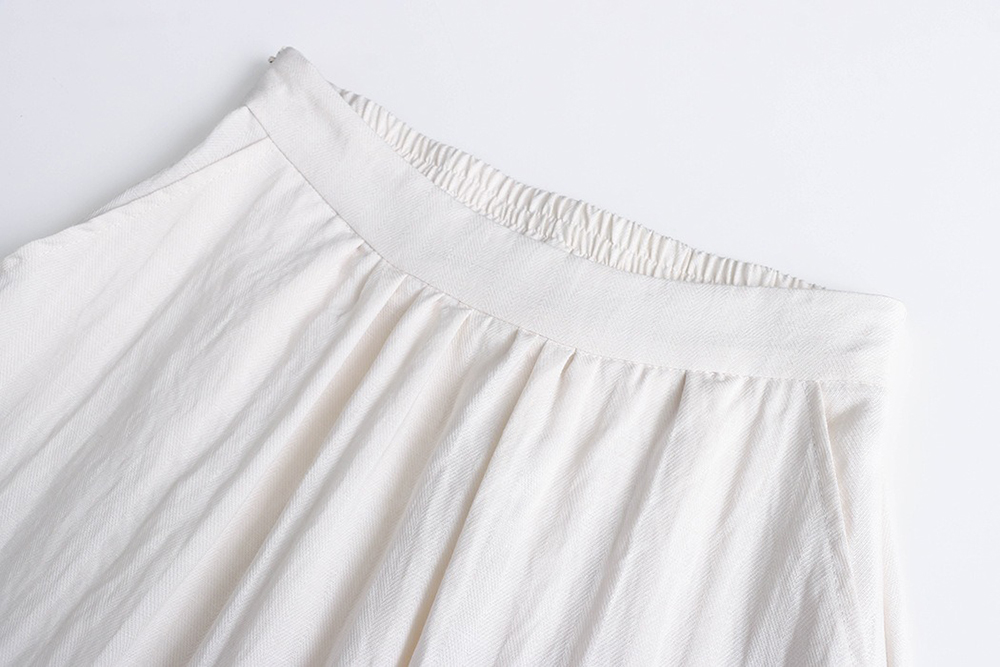 天絲亞麻混紡A字長裙,evaviva,4N-ZC09210,天絲亞麻混紡A字長裙,領500,999免運