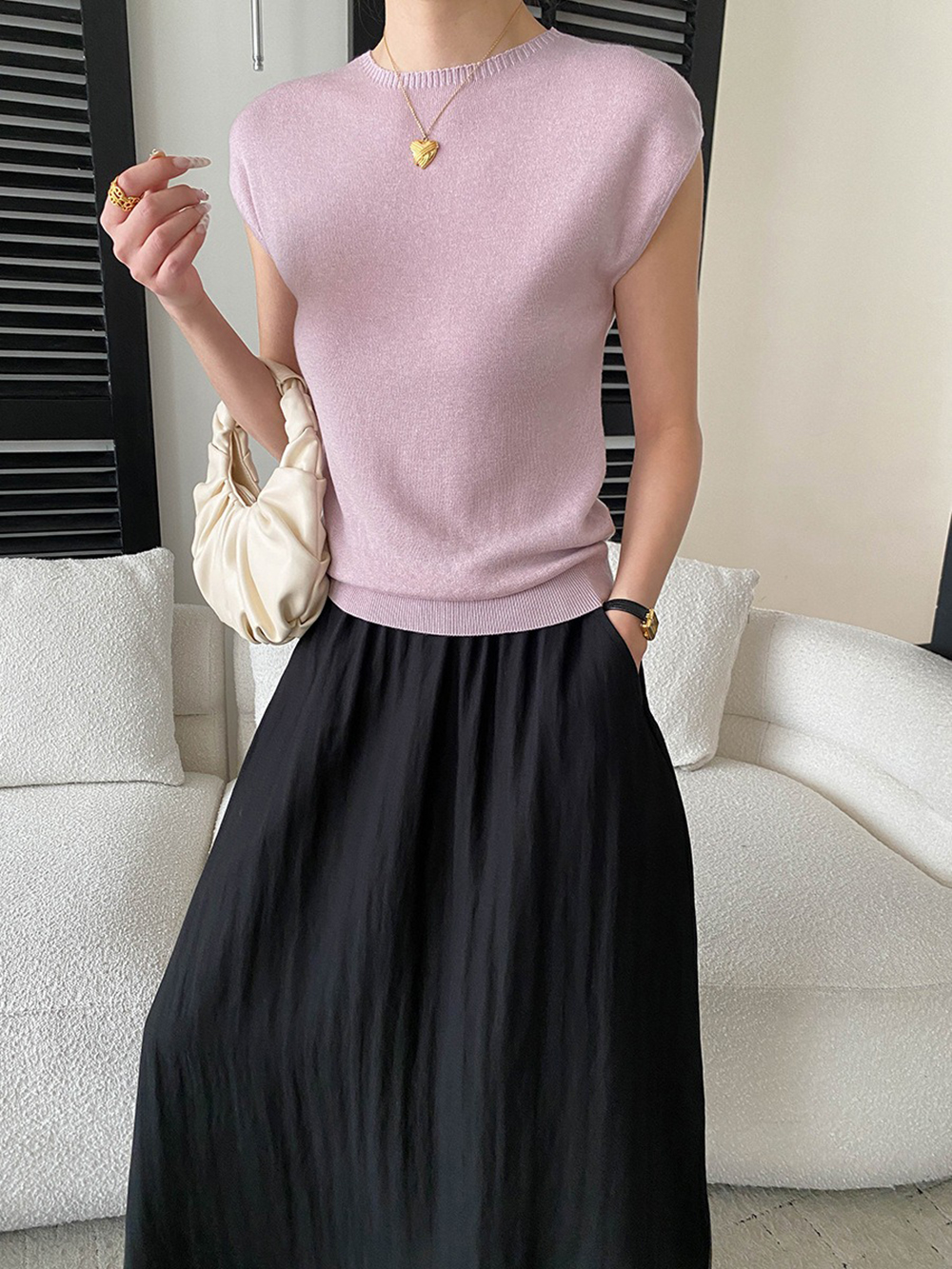 天絲亞麻混紡A字長裙,evaviva,4N-ZC09210,天絲亞麻混紡A字長裙,領500,999免運