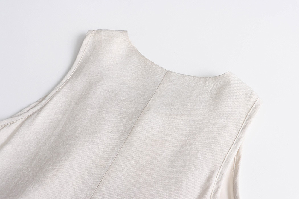 圓領壓褶背心長洋裝,evaviva,4N-ZE09207,圓領壓褶背心長洋裝,領500,999免運