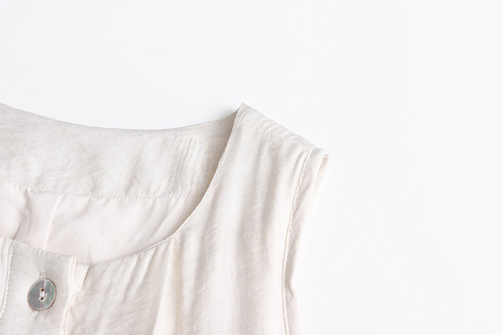 圓領壓褶背心長洋裝,evaviva,4N-ZE09207,圓領壓褶背心長洋裝,領500,999免運