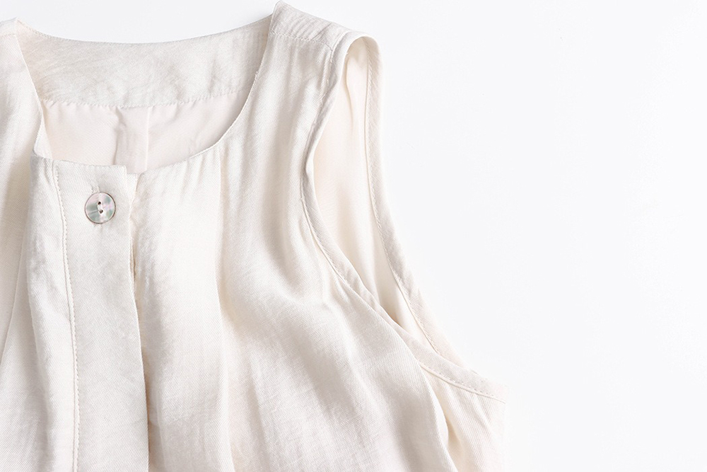 圓領壓褶背心長洋裝,evaviva,4N-ZE09207,圓領壓褶背心長洋裝,領500,999免運