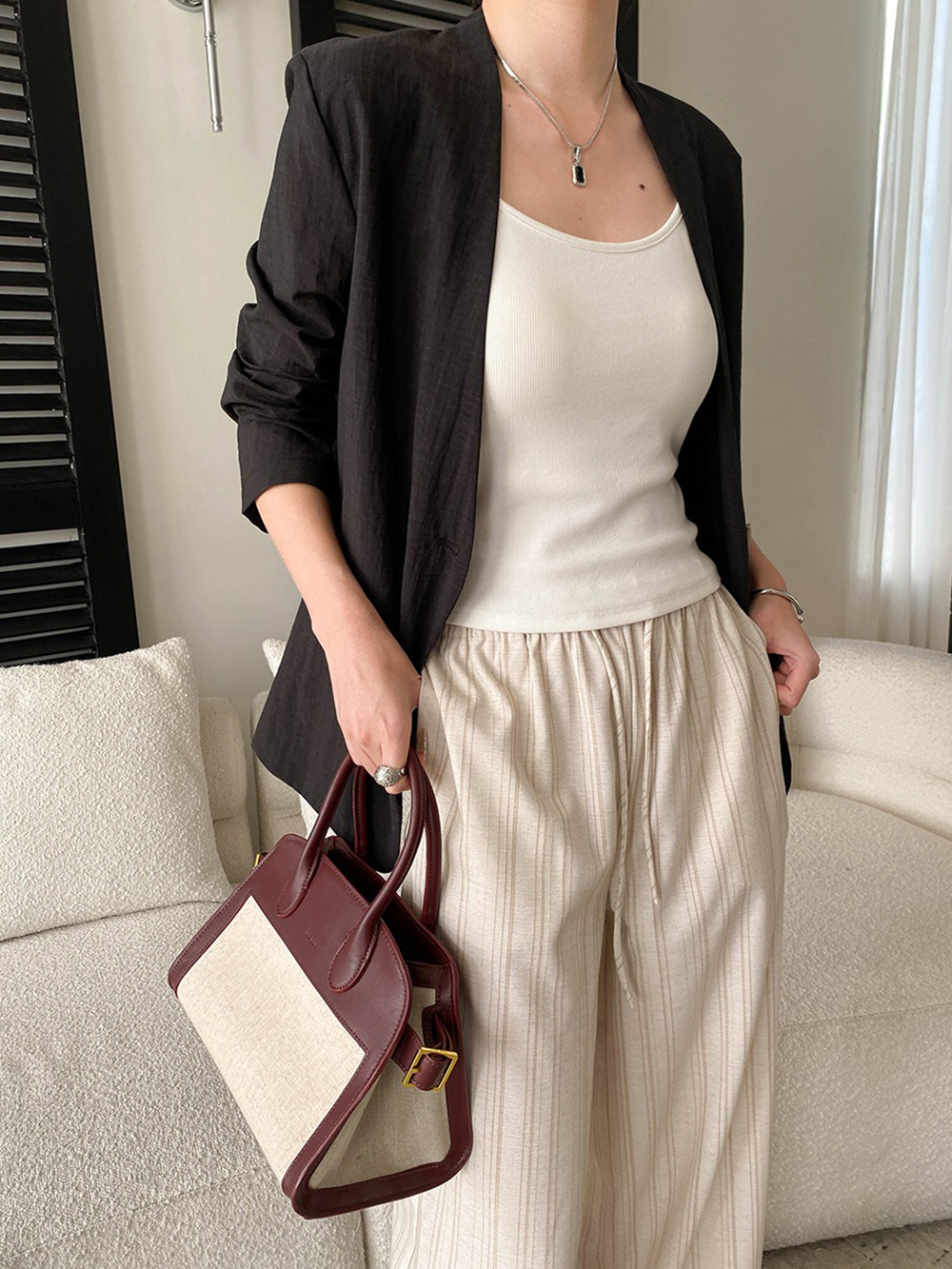 天絲混紡薄款西裝外套,evaviva,4N-ZF09212,天絲混紡薄款西裝外套,領500,999免運