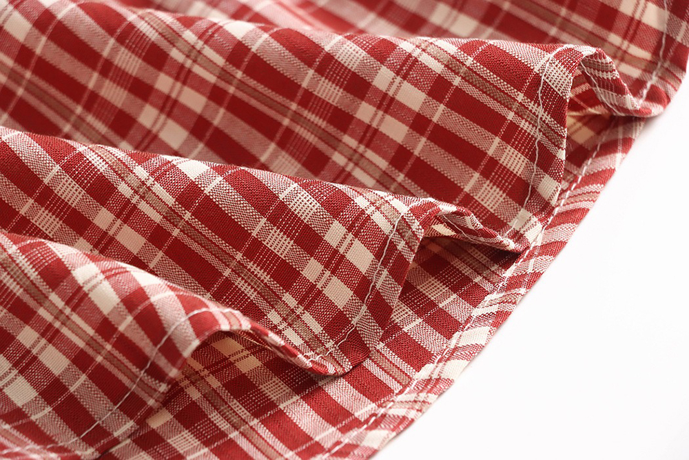 文藝風收腰格紋上衣,evaviva,8C-FD7539,文藝風收腰格紋上衣,領500,999免運