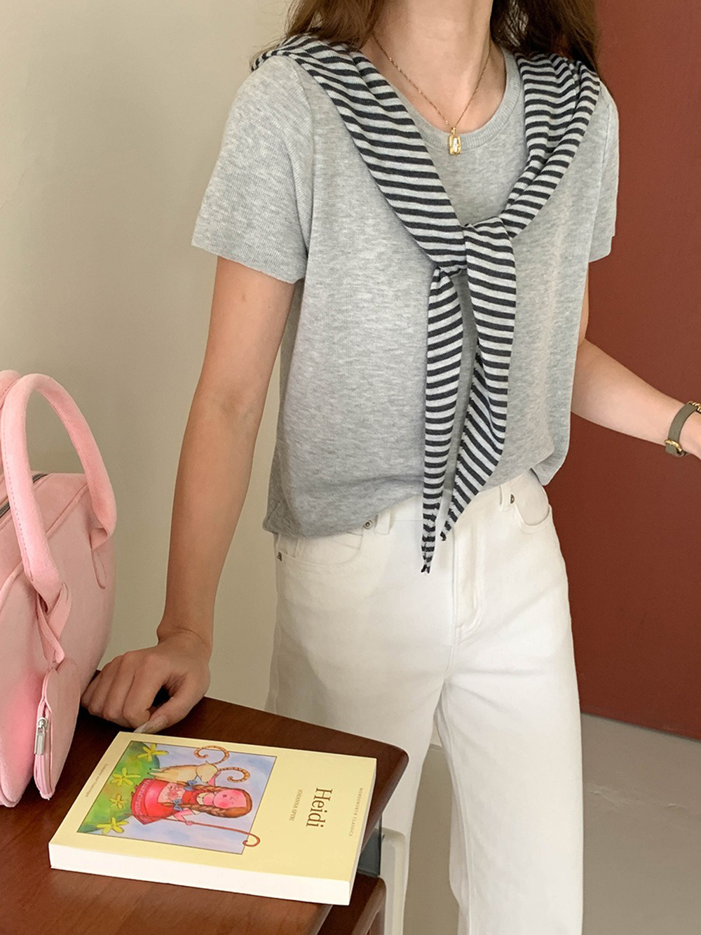 條紋披肩短袖針織上衣,evaviva,8C-FD7540,條紋披肩短袖針織上衣,周新品優惠,NEWARRIVAL