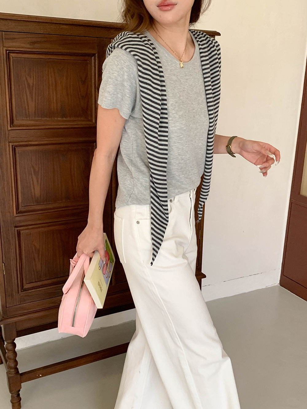 條紋披肩短袖針織上衣,evaviva,8C-FD7540,條紋披肩短袖針織上衣,周新品優惠,NEWARRIVAL