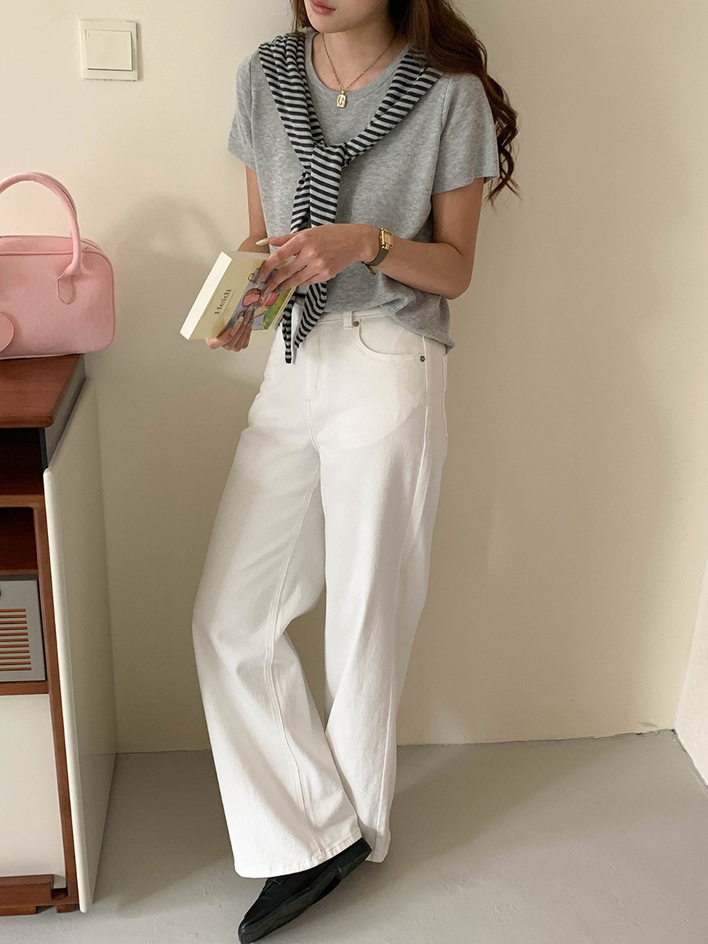 條紋披肩短袖針織上衣,evaviva,8C-FD7540,條紋披肩短袖針織上衣,周新品優惠,NEWARRIVAL