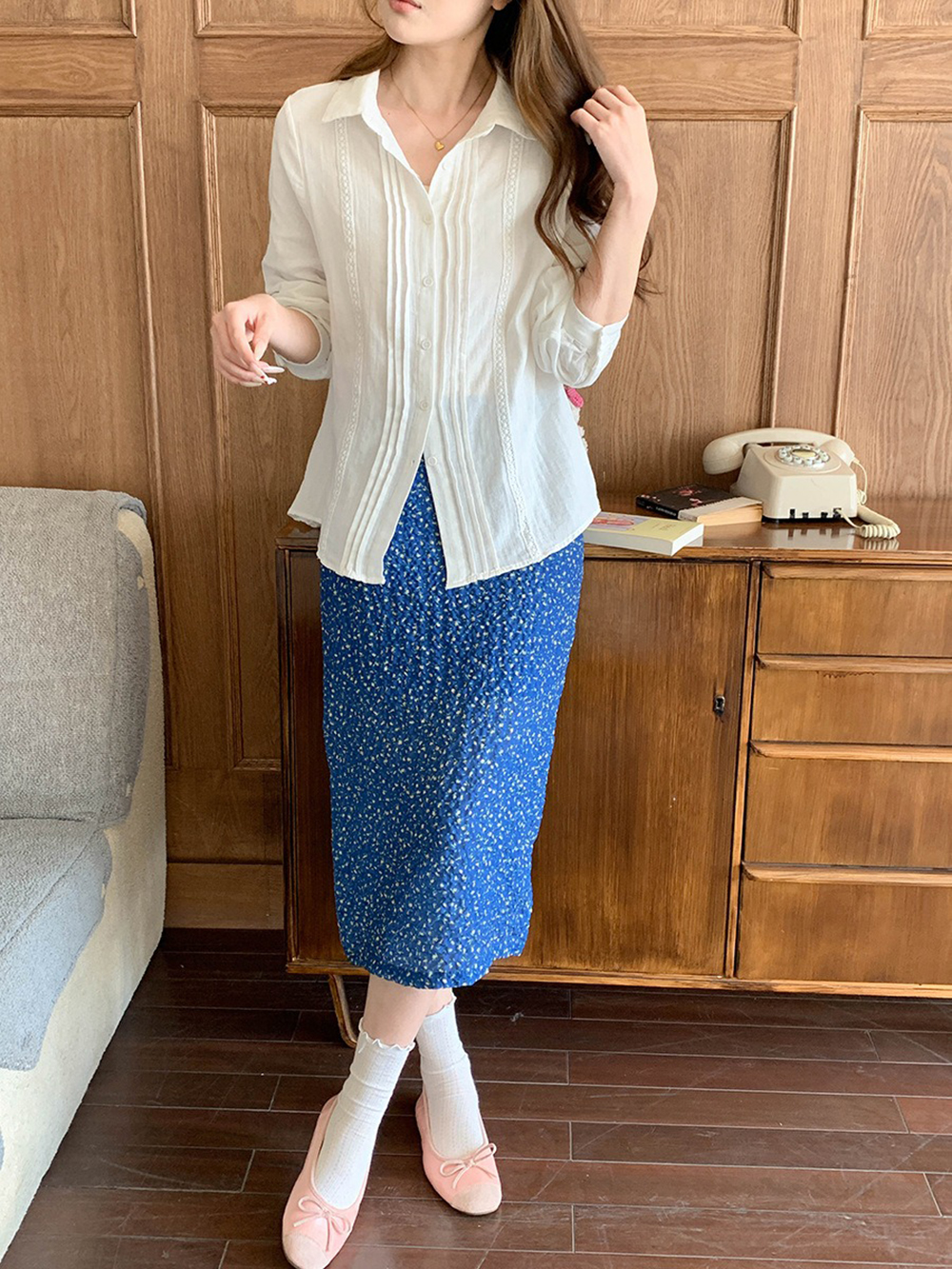 緹花刺繡風琴摺襯衫,evaviva,8C-FD7569,緹花刺繡風琴摺襯衫,領500,999免運