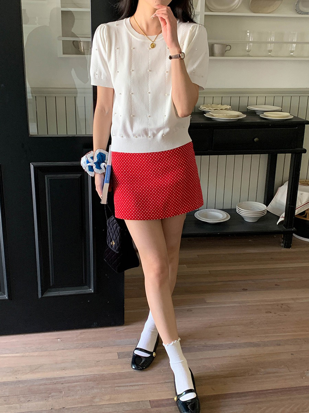 小香風釘珠針織上衣,evaviva,8C-FD7570,小香風釘珠針織上衣,領500,999免運