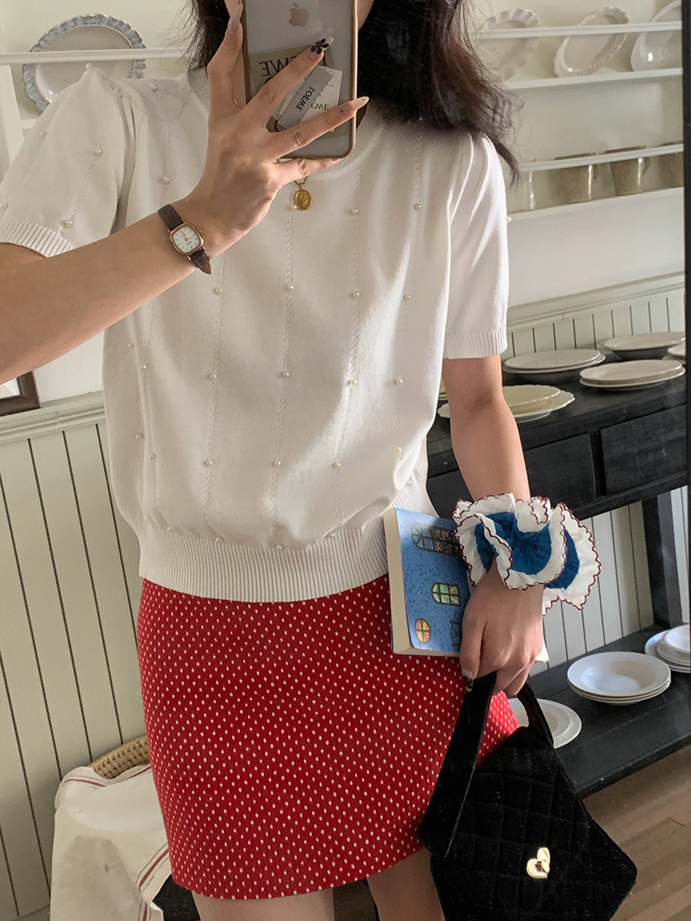 小香風釘珠針織上衣,evaviva,8C-FD7570,小香風釘珠針織上衣,領500,999免運