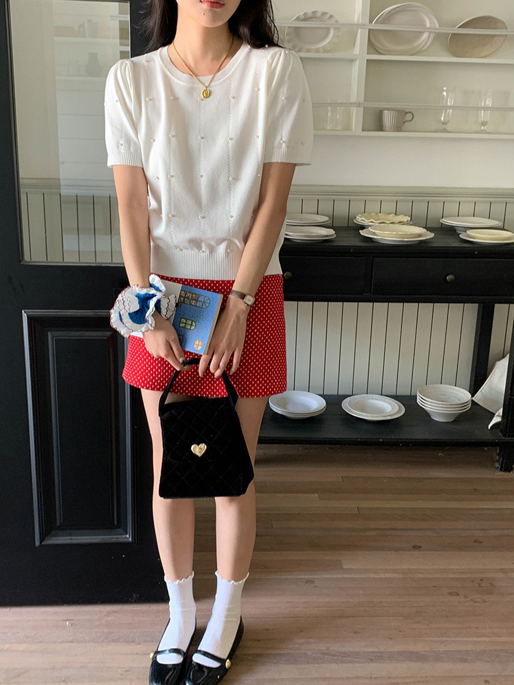 小香風釘珠針織上衣,evaviva,8C-FD7570,小香風釘珠針織上衣,領500,999免運