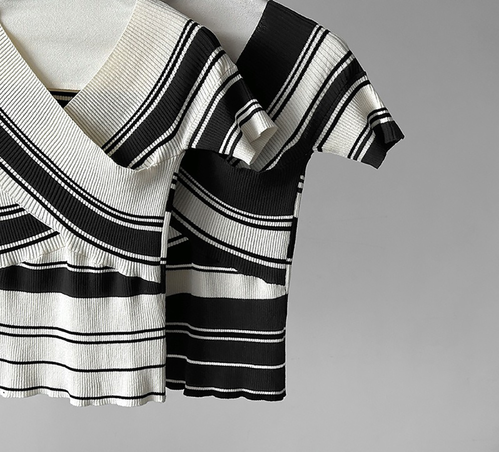 撞色交叉V領針織上衣,evaviva,8C-GW7549,撞色交叉V領針織上衣,周新品優惠,NEWARRIVAL