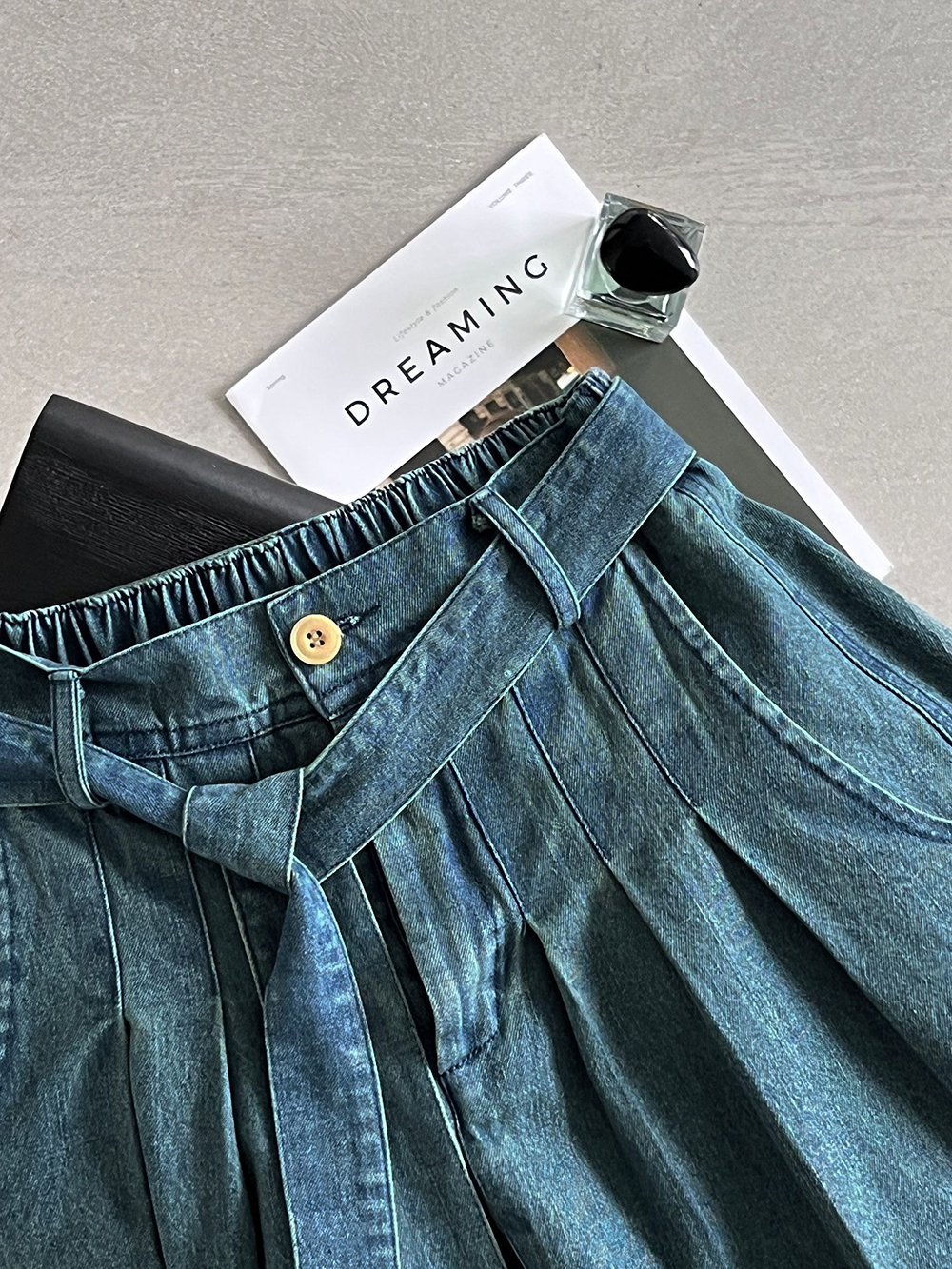 後腰鬆緊打摺感牛仔裙,evaviva,8C-GZ7572,後腰鬆緊打摺感牛仔裙,周新品優惠,NEWARRIVAL