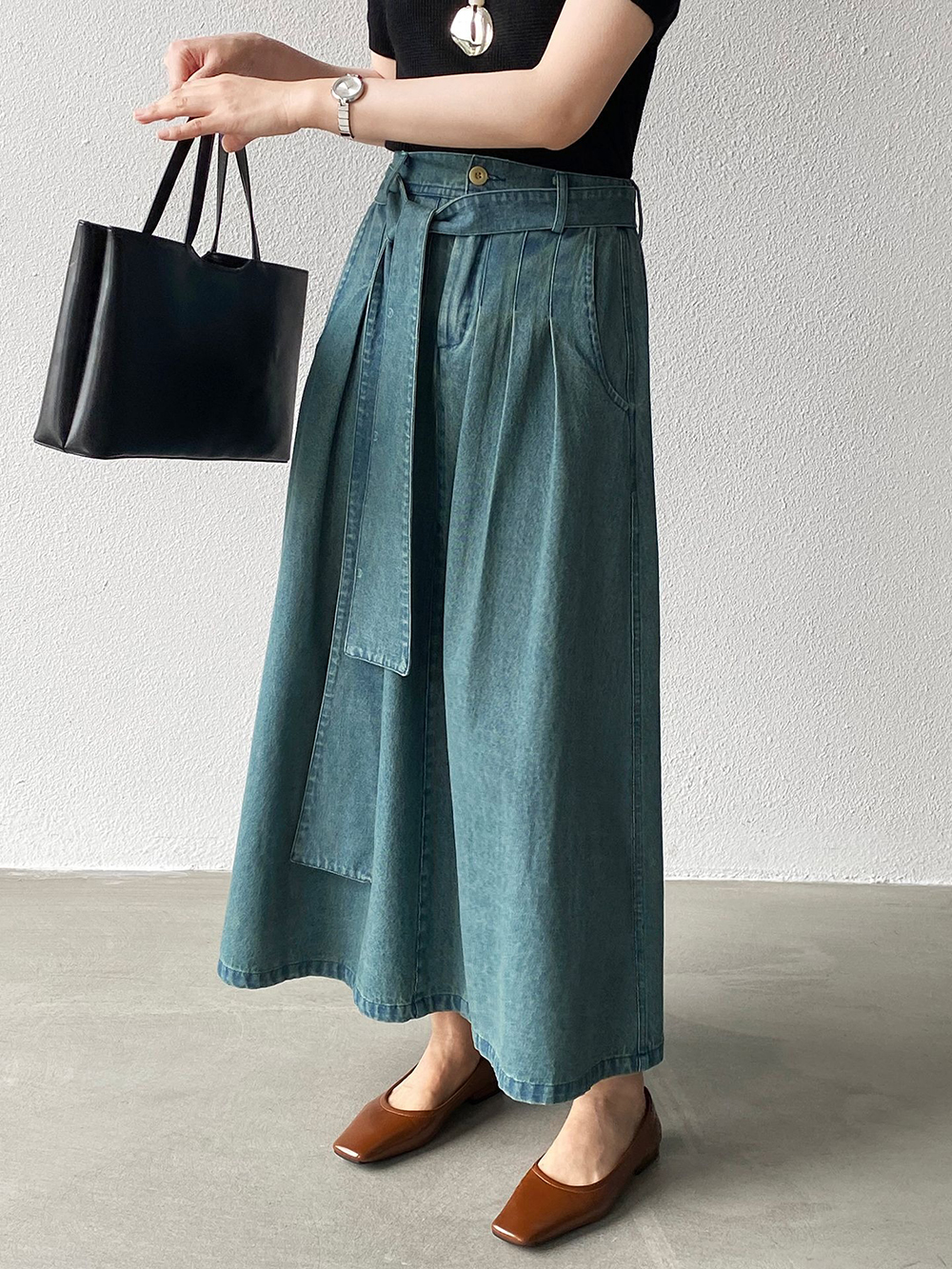 後腰鬆緊打摺感牛仔裙,evaviva,8C-GZ7572,後腰鬆緊打摺感牛仔裙,周新品優惠,NEWARRIVAL