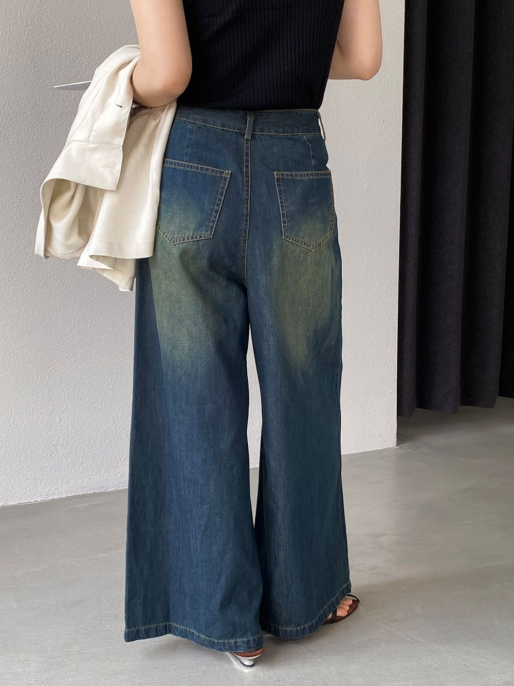 復古質感牛仔寬褲,evaviva,8C-GZ7573,復古質感牛仔寬褲,周新品優惠,NEWARRIVAL