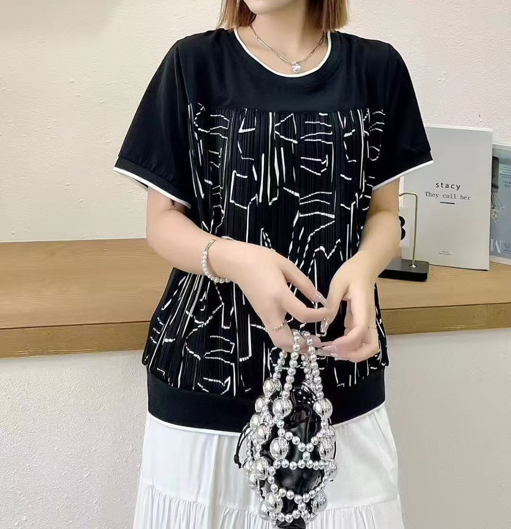 幾何線條壓褶拼接上衣,evaviva,99-AL7581,幾何線條壓褶拼接上衣,領500,999免運