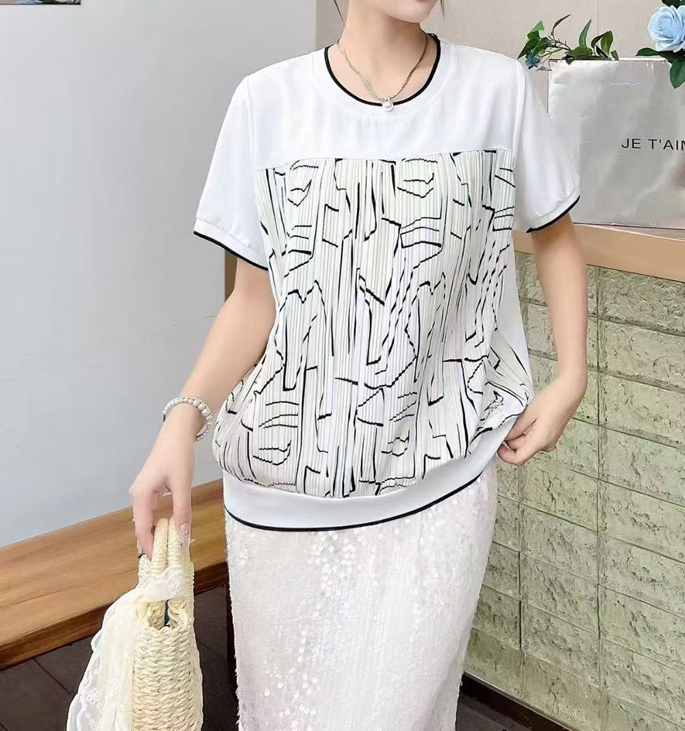 幾何線條壓褶拼接上衣,evaviva,99-AL7581,幾何線條壓褶拼接上衣,領500,999免運