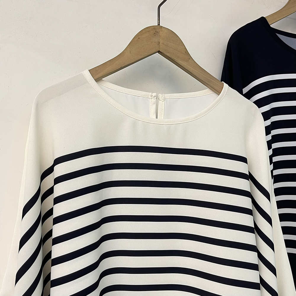 垂墜感飛鼠袖條紋上衣,evaviva,99-AL7582,垂墜感飛鼠袖條紋上衣,領500,999免運