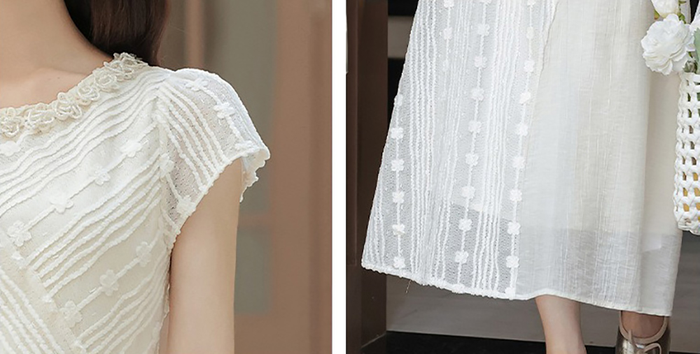 不對稱刺繡設計長洋裝,evaviva,8C-GO7634,不對稱刺繡設計長洋裝,領500,999免運