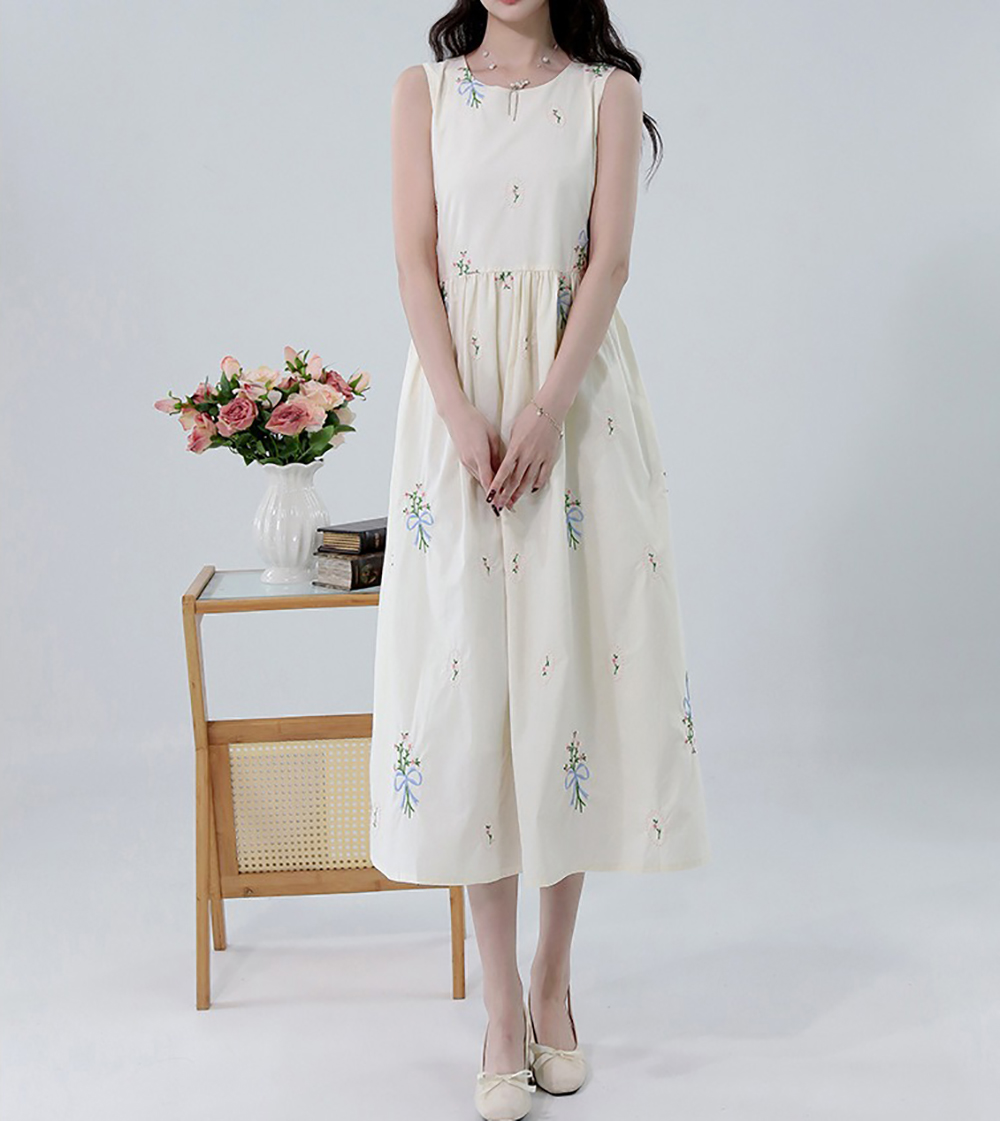 甜美清新繡花背心洋裝,evaviva,8C-GO7639,甜美清新繡花背心洋裝,周新品優惠,NEWARRIVAL