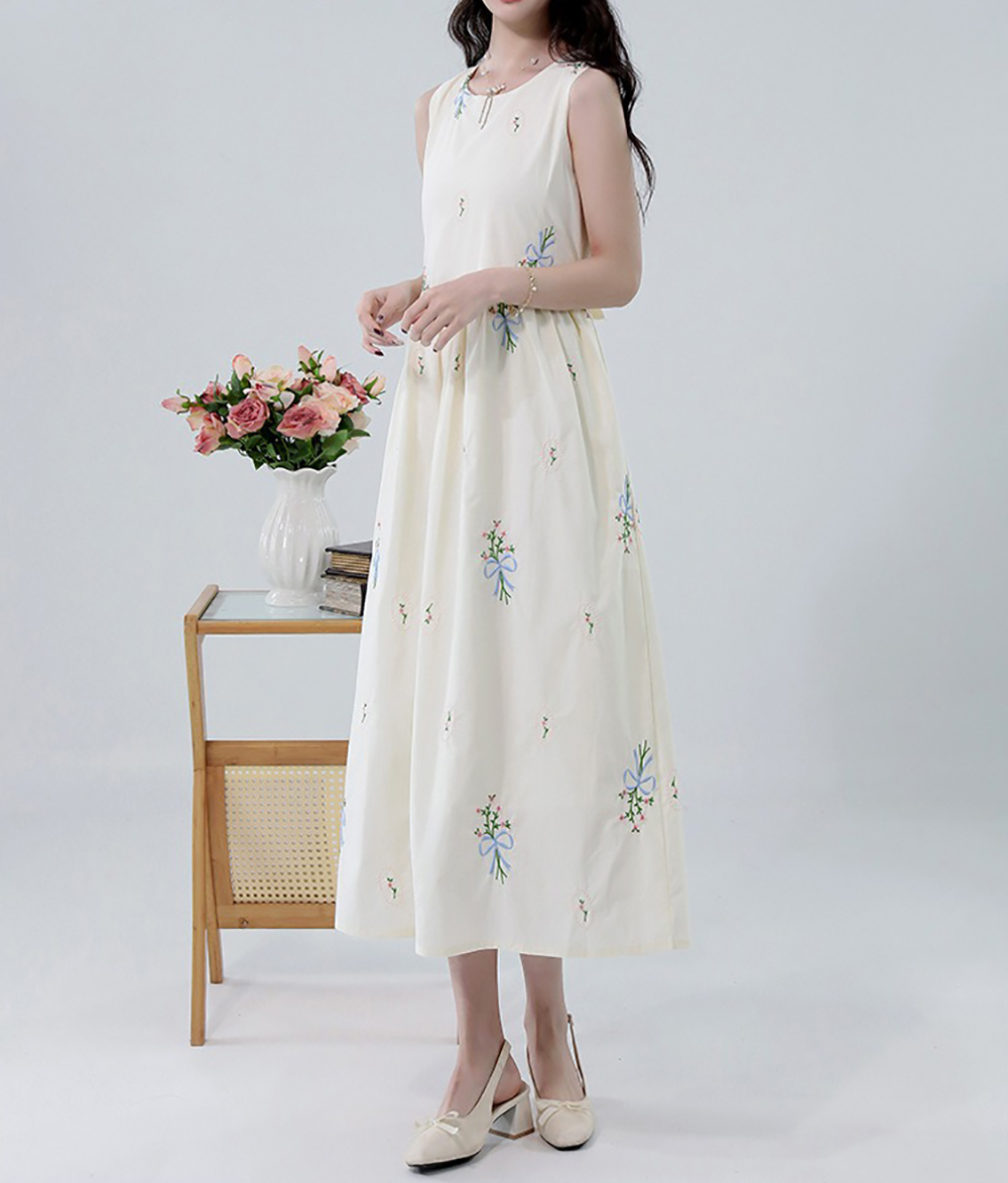 甜美清新繡花背心洋裝,evaviva,8C-GO7639,甜美清新繡花背心洋裝,周新品優惠,NEWARRIVAL