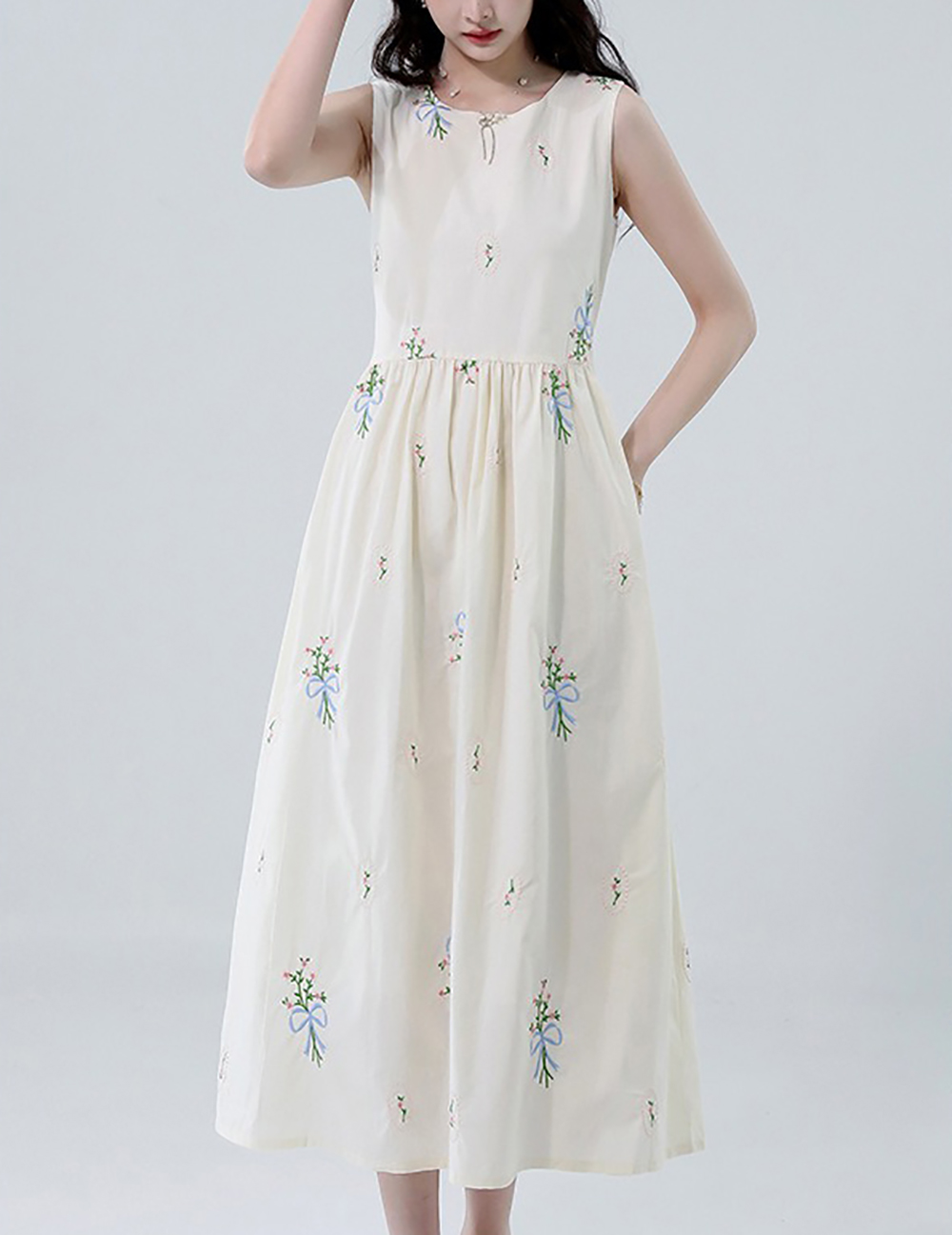 甜美清新繡花背心洋裝,evaviva,8C-GO7639,甜美清新繡花背心洋裝,周新品優惠,NEWARRIVAL