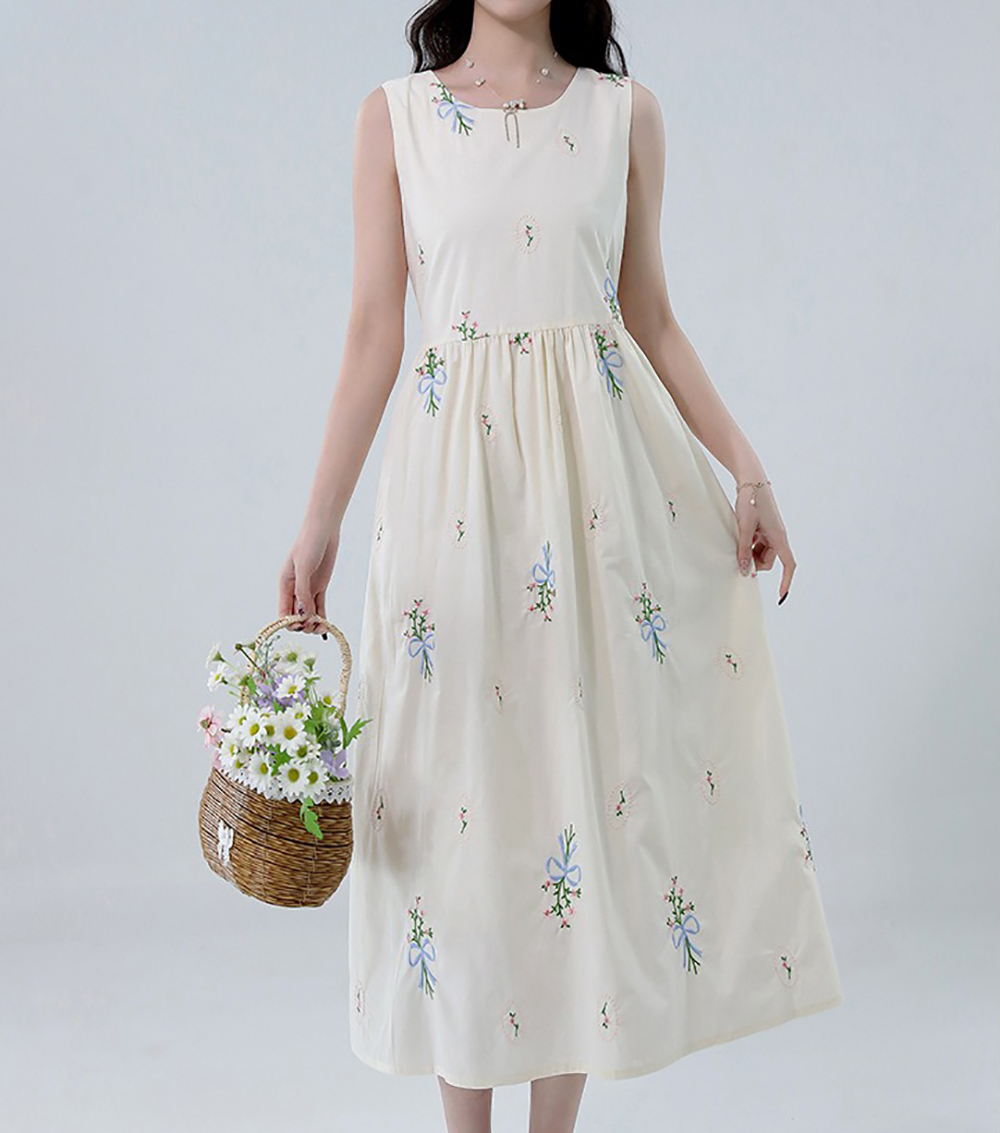 甜美清新繡花背心洋裝,evaviva,8C-GO7639,甜美清新繡花背心洋裝,周新品優惠,NEWARRIVAL