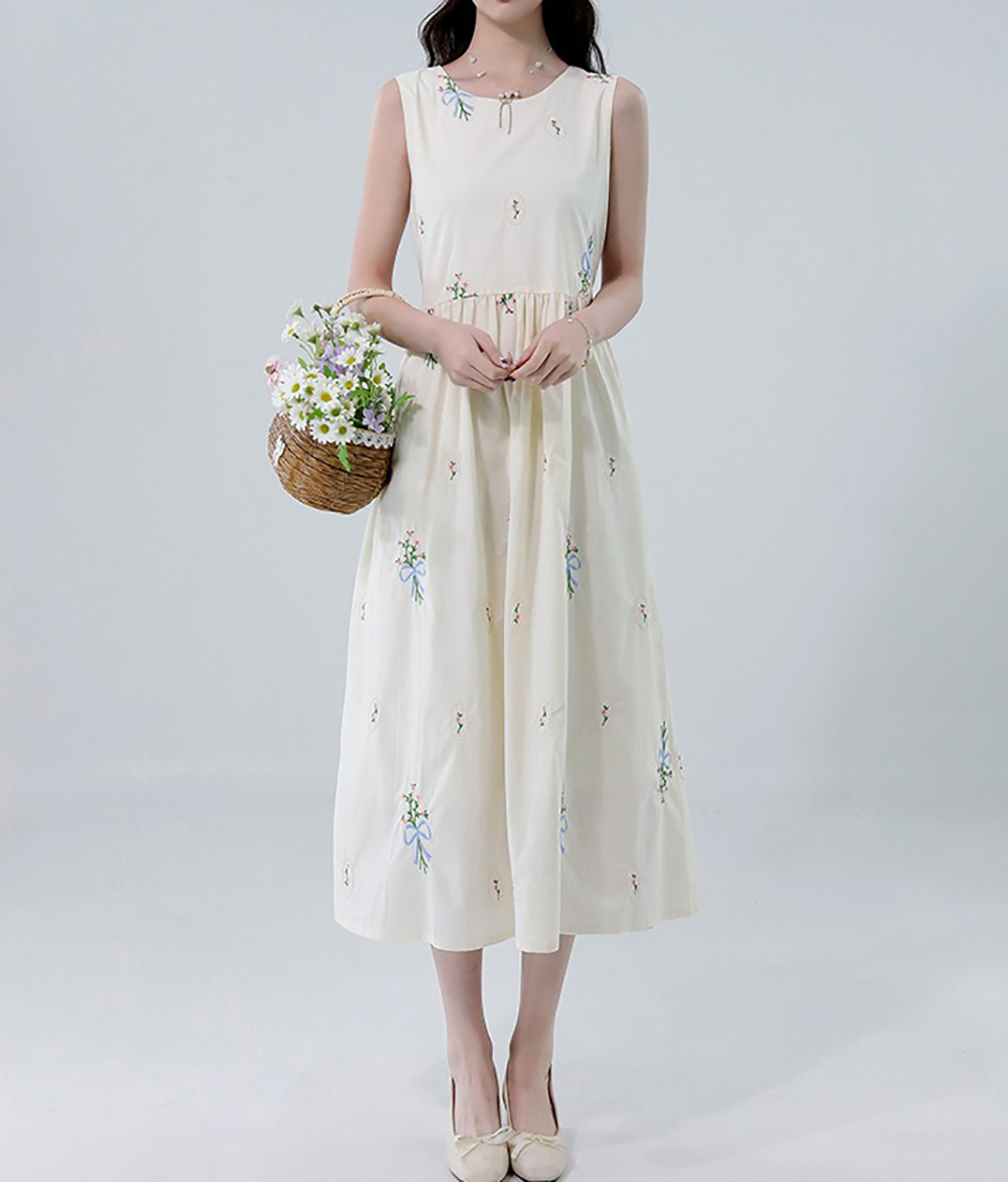 甜美清新繡花背心洋裝,evaviva,8C-GO7639,甜美清新繡花背心洋裝,周新品優惠,NEWARRIVAL